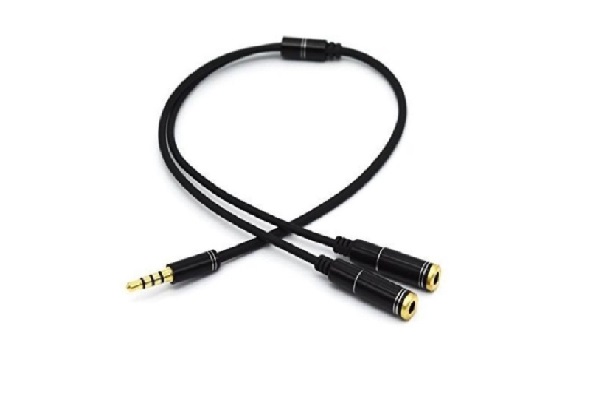 Cable Loa 1 jack 3.5mm -> 2 lỗ 0.2m